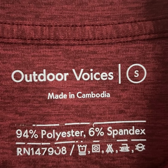 Outdoor Voices OV Fleece Half-Zip Currant S - Picture 5 of 6